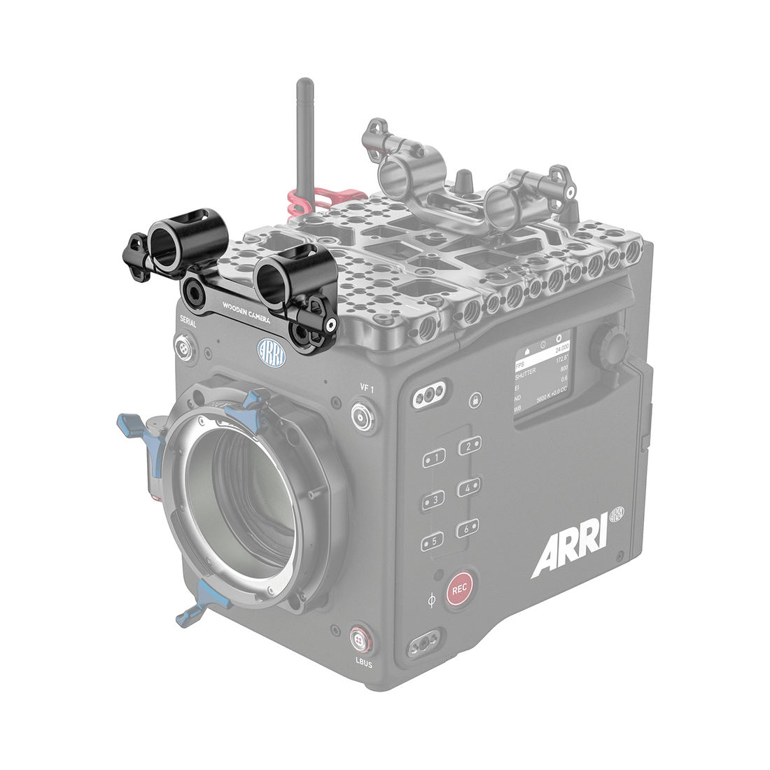 Top Plate Dual Rod Clamp - Front