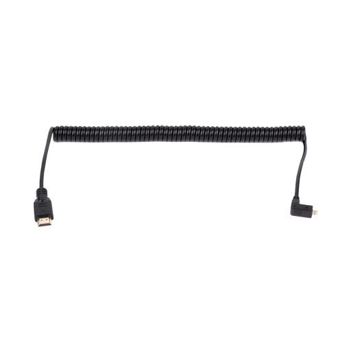 WC Coiled Right Angle Micro HDMI to Full HDMI (20")