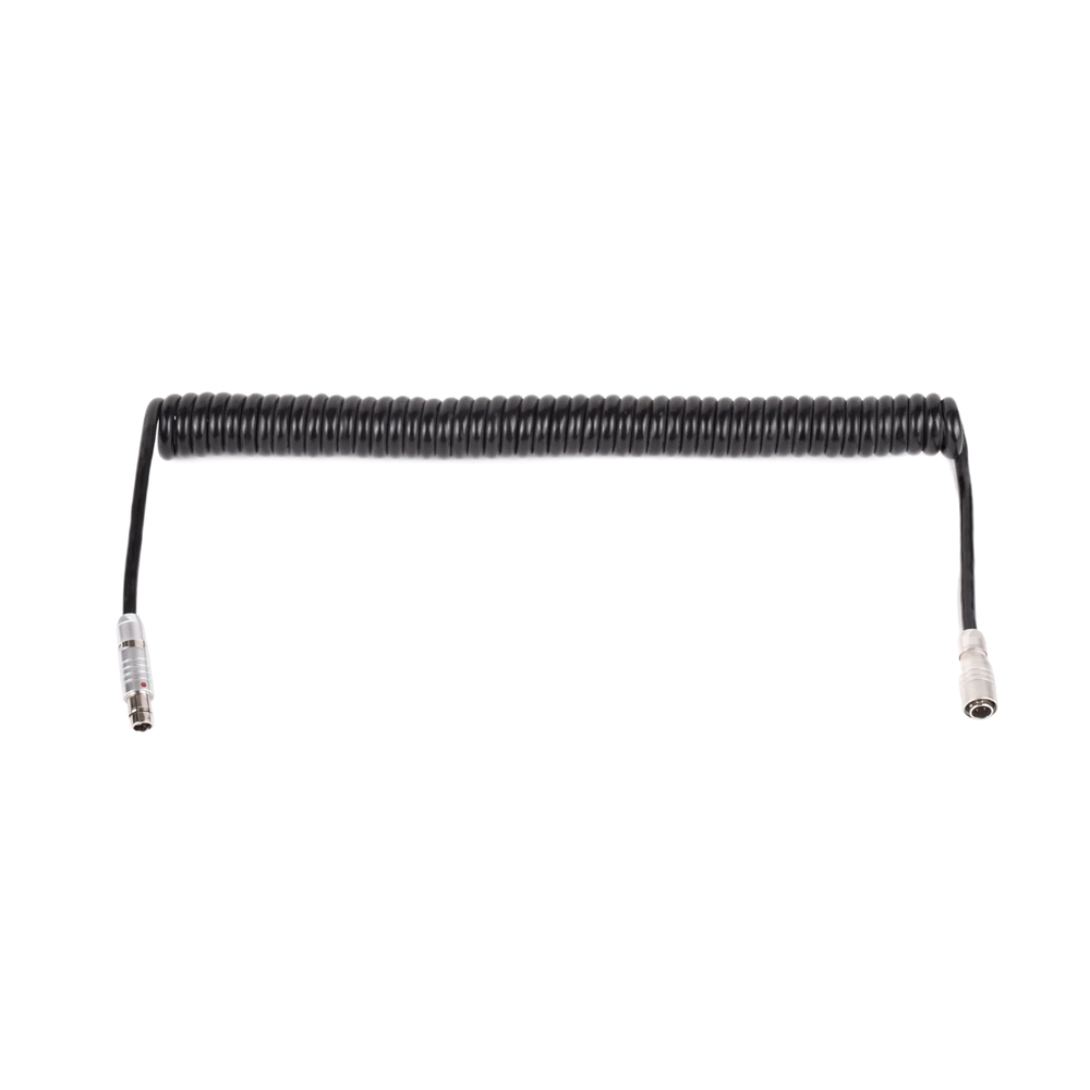 WC Coiled 3pin Fischer to 4pin Hirose Cable
