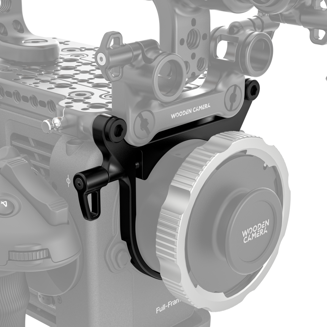 Lens Support Mount for Sony FX6 - Installed - Detail
