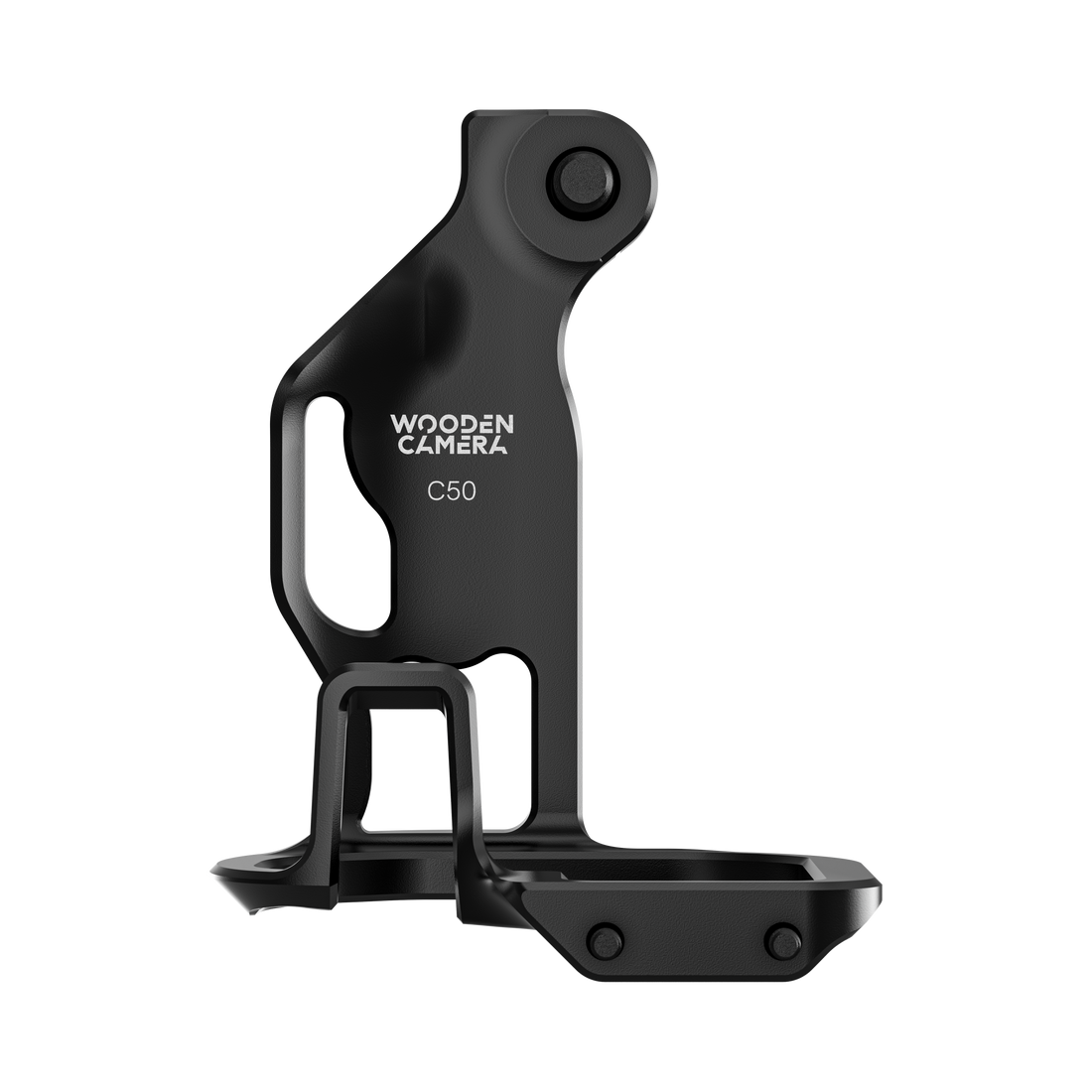 wooden camera cage grip for canon eos c50 - side