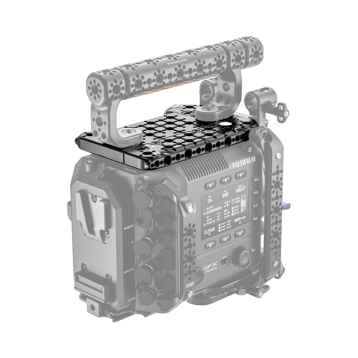 fujifilm eterna 55 camera body back with a top handle system on a white background