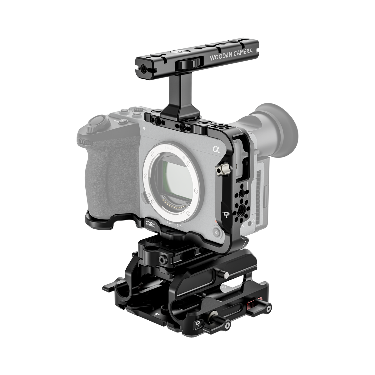 Sony FX2 Cage Elite Accessories Rig: Baseplate, Handle - Wooden Camera