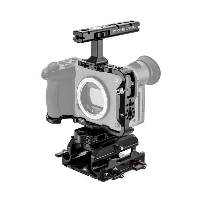 sony fx2 elite accessory cage system on camera
