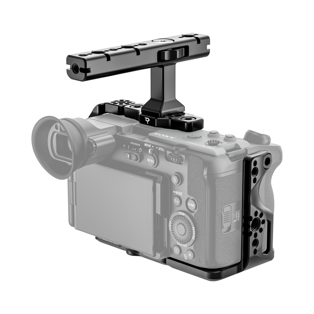 core cage system sony fx2 on camera back