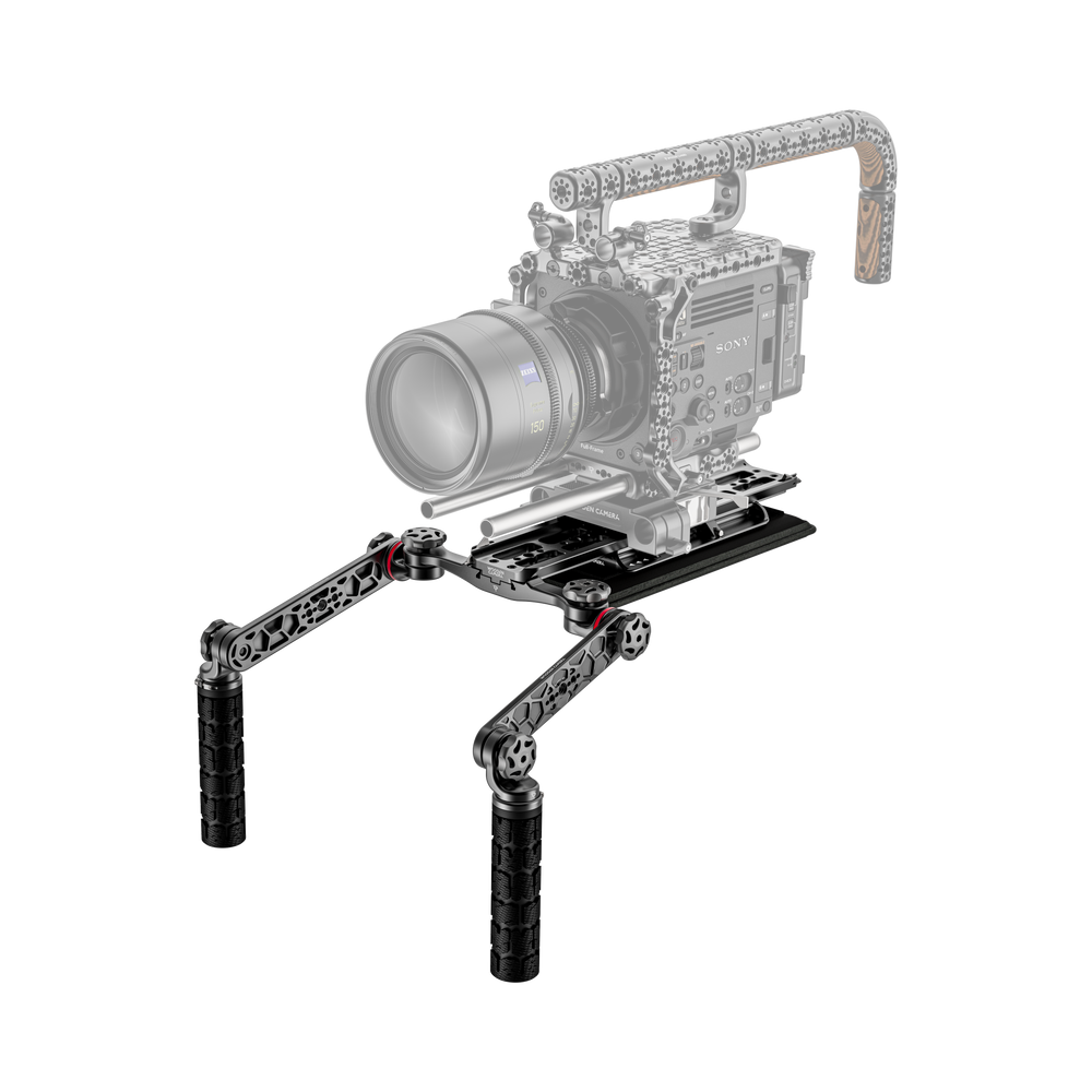 Camera with a shoulder rig 