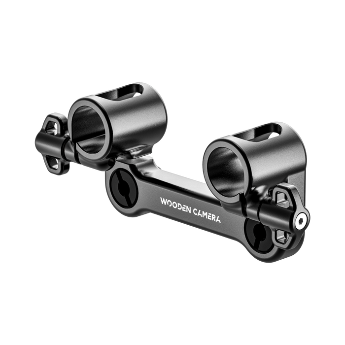 wooden camera top plate dual rod clamp