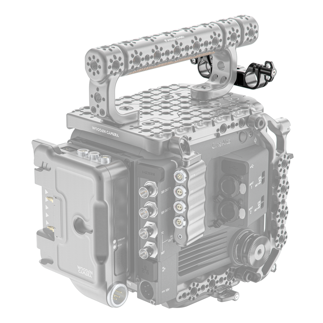 A00717, ultra handle dual rod clamp installed back