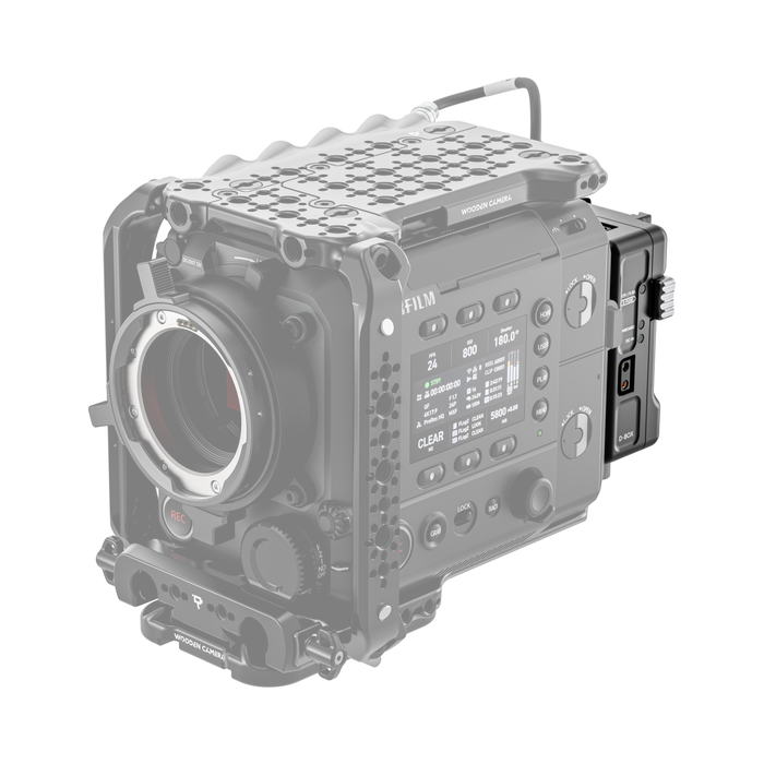 A00931, fujifilm eterna 55 front of camera body with d-box power v-mount attached