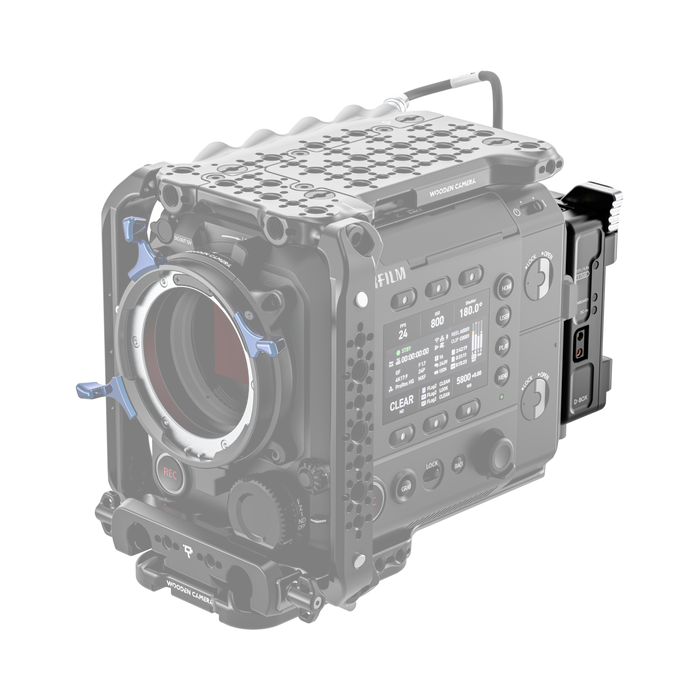 A00932, fujifilm eterna 55 front of camera body with d-box power gold mount attached