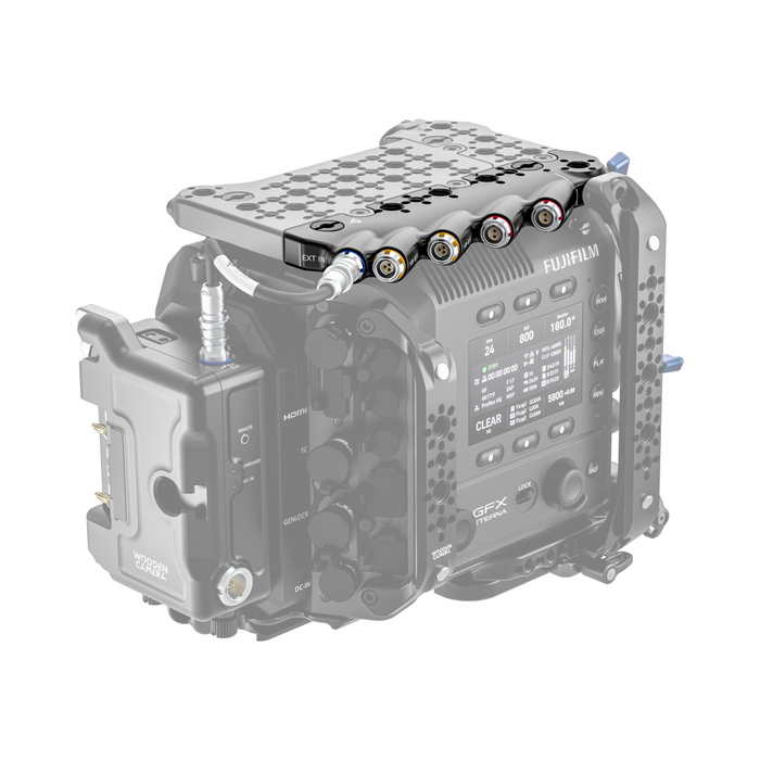 fujifilm eterna 55 back of camera body with power strip