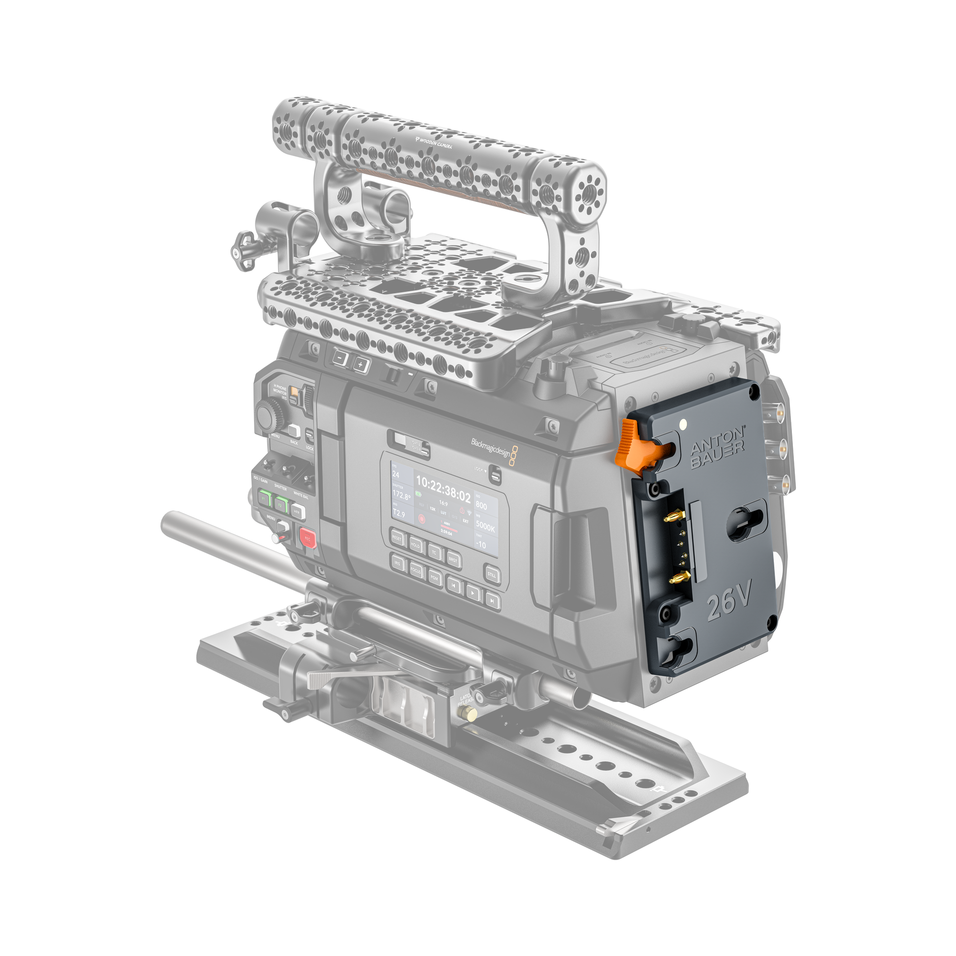 Gold Mount Plus Battery Plate for Blackmagic URSA Cine 12K/17K