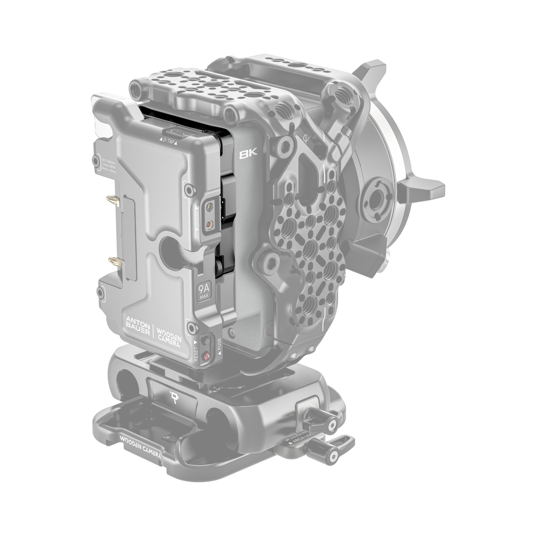 rear cheese plate on camera with battery plate