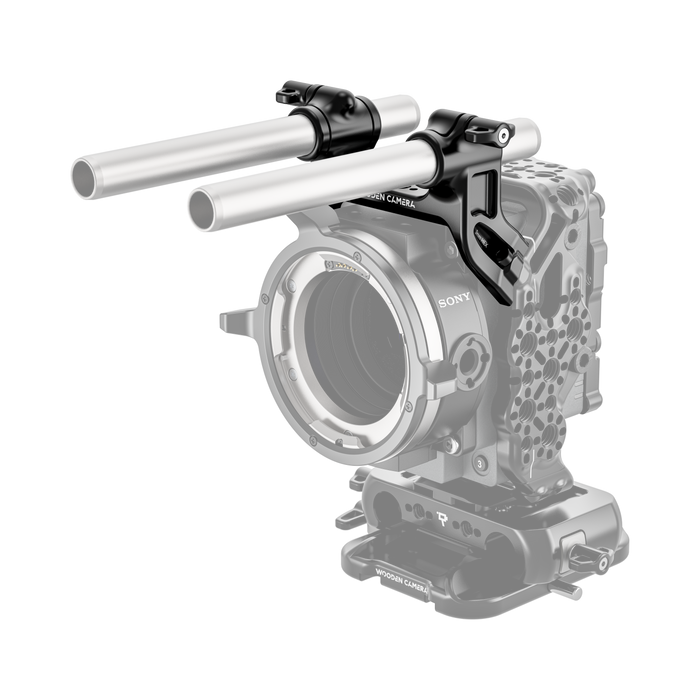 cage mount top dual rod clamp on camera with rods