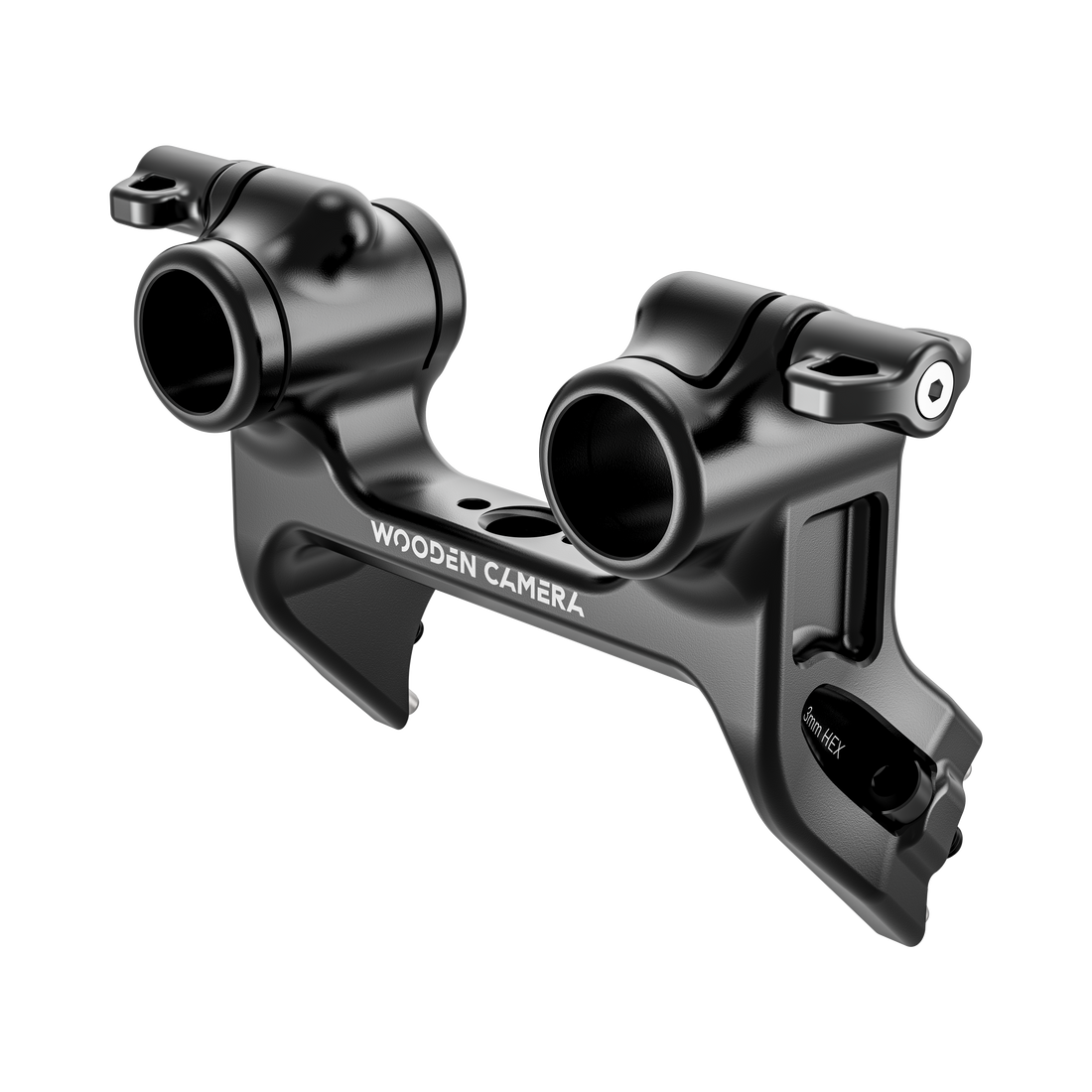 cage mount top dual rod clamp front angle