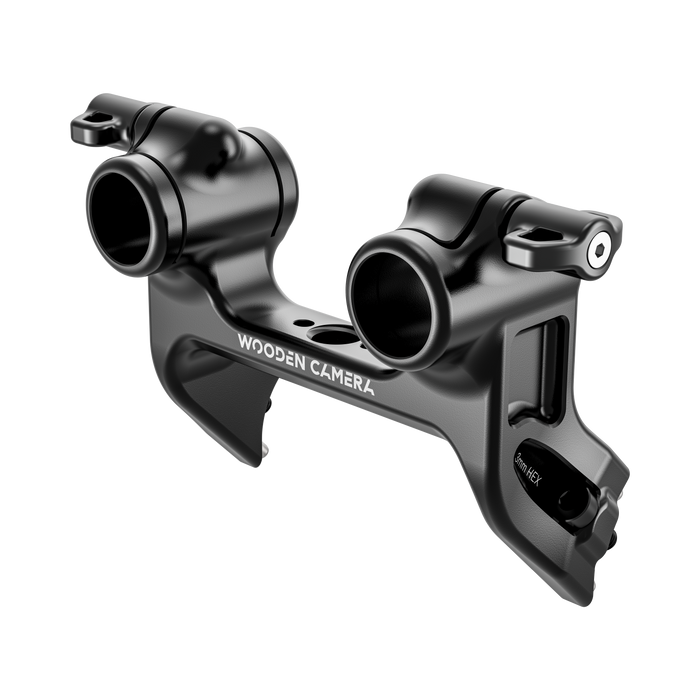 cage mount top dual rod clamp front angle