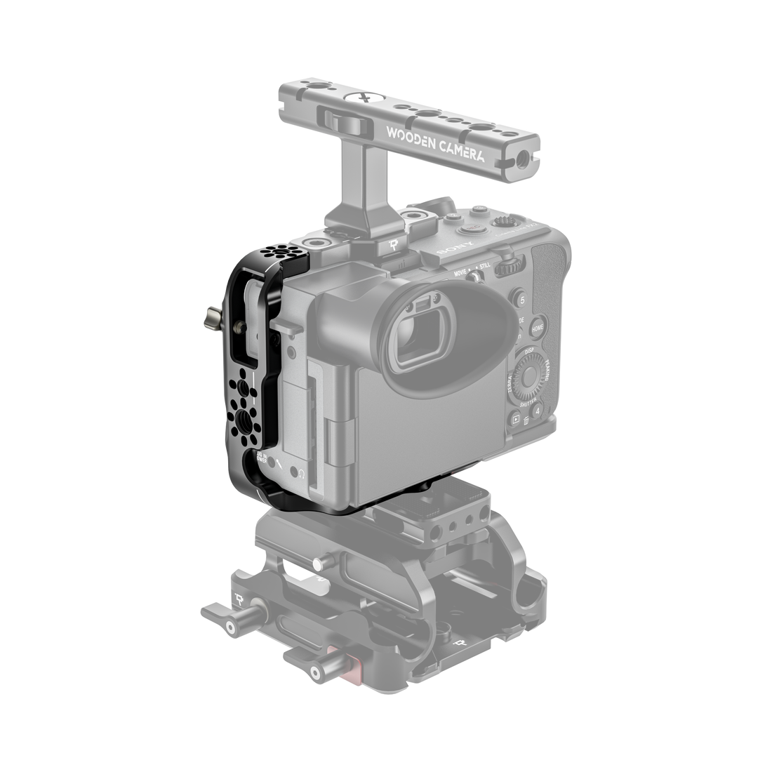 sony fx2 cage on camera back