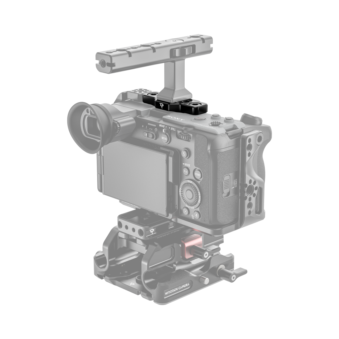 top plate for sony fx2 on camera back