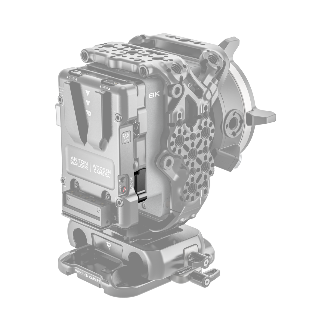 rear cheese plate extensions for rialto mini on camera with battery plate