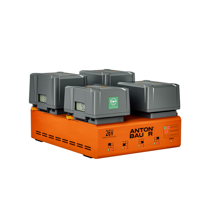 Anton Bauer Dionic 26V LPD Quad Gold Mount Plus Discharger