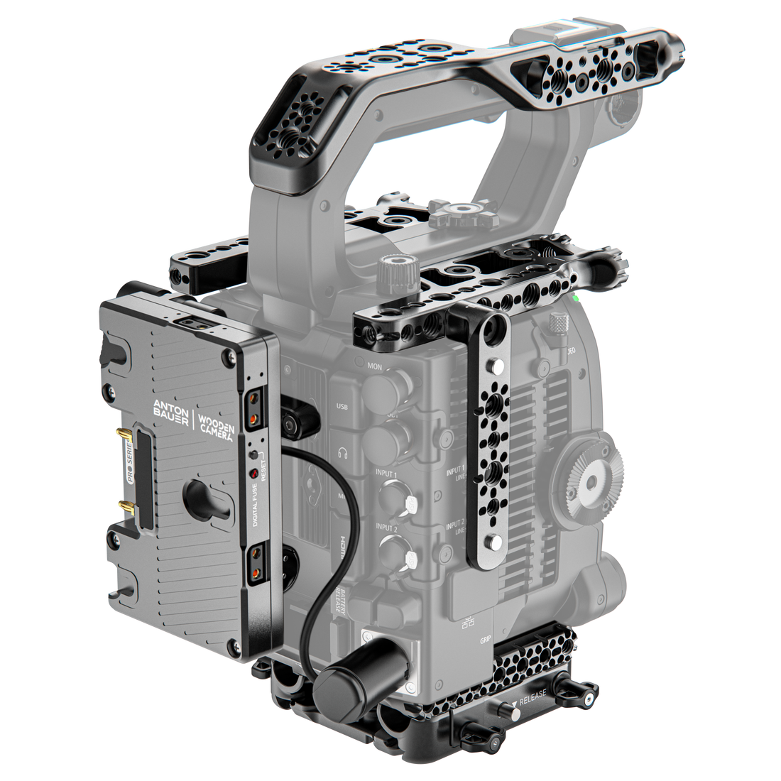 K10029, canon c400 core accessory system gold mount installed back