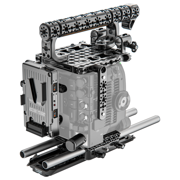 K10032, canon c400 elite accessory system v-mount installed back