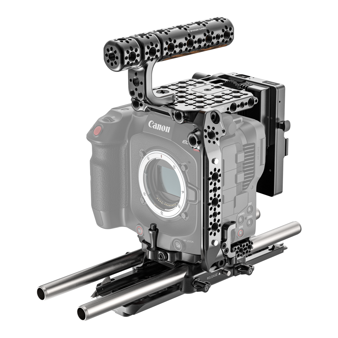 K10035, canon c400 elite accessory system v-mount installed