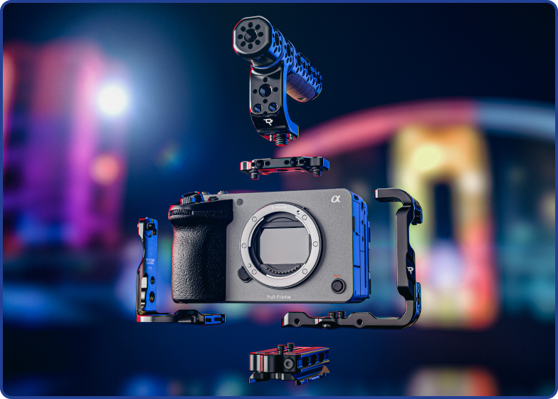 Wooden Camera Modular Cage and accessories for Sony FX5