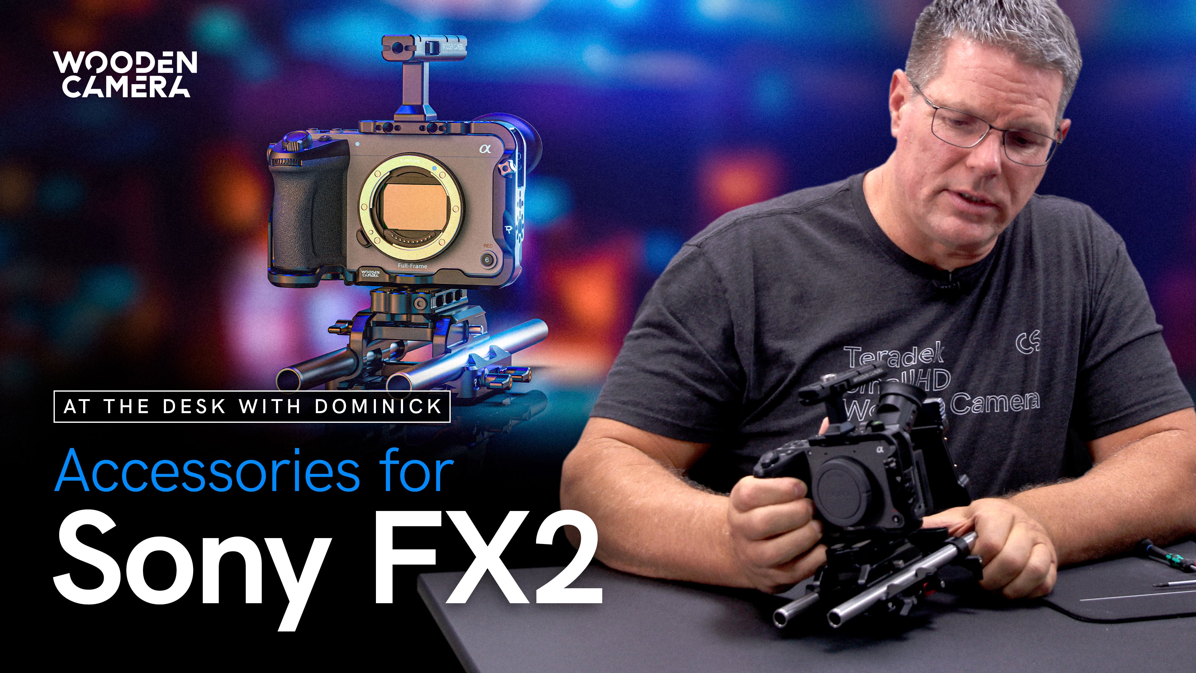 Sony FX2 Cage Core Accessories Rig: Top Plate, Handle - Wooden Camera