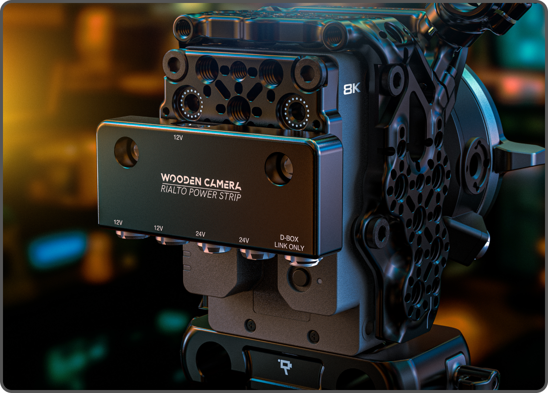 Wooden Camera Accessories for Sony Rialto Mini power strip with rear plate